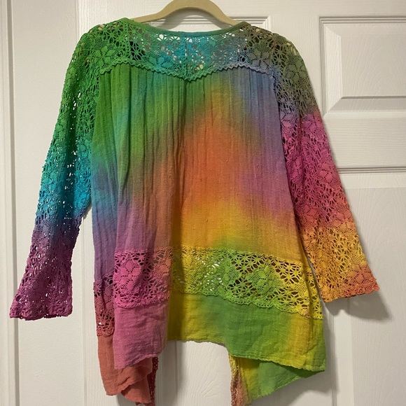RARE Jen’s Pirate Booty rainbow open cardigan - Picture 2 of 2